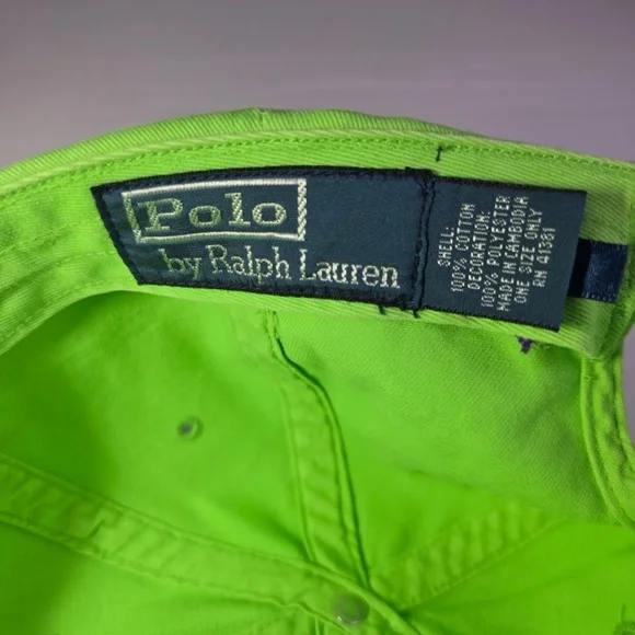 Vintage Ralph Lauren Hat Men Strap Back Polo Spell Out Pony Hype Crest Core Cap - Picture 7 of 7